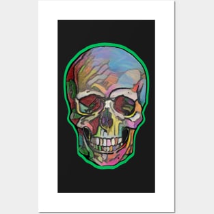 The Happy Skull (Green) Posters and Art